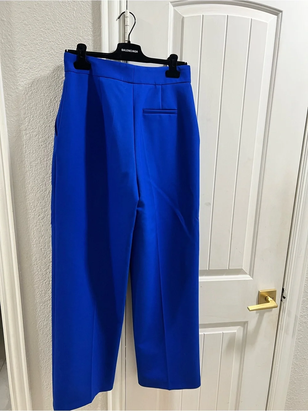 Zara Electric Blue Wide-Leg Tailored Pants